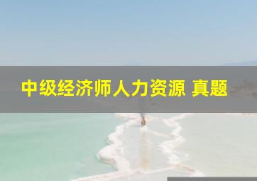 中级经济师人力资源 真题